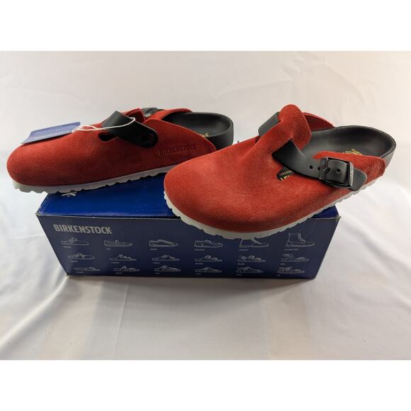 NWT Birkenstock x Concepts Boston BS Clog in Basic Red size EU 38 NARROW FIT - Picture 3 of 6